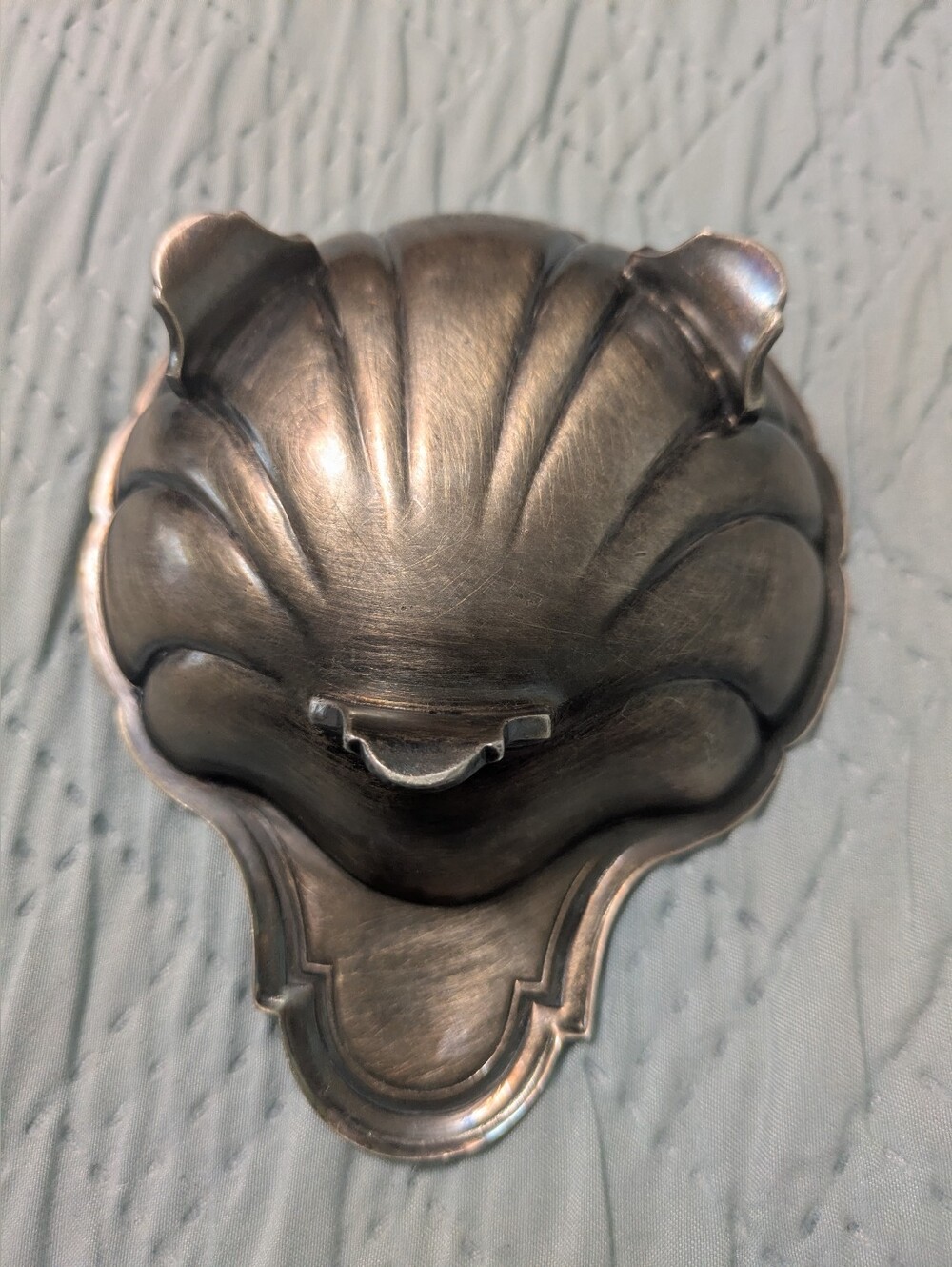 Vintage R Wallace Silver Soldered Shell-Shaped Trinket Dish - Picture 2 of 4
